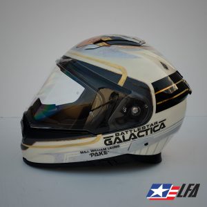 Battlestar Galactica Custom Painted Motorcycle Helmet Left