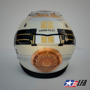 Battlestar Galactica Custom Painted Motorcycle Helmet Back