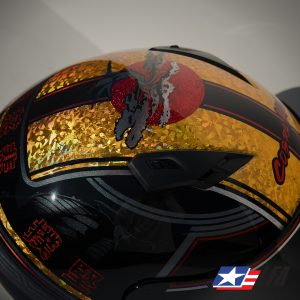 Cobra Kai Motorcycle Helmet Detail 2