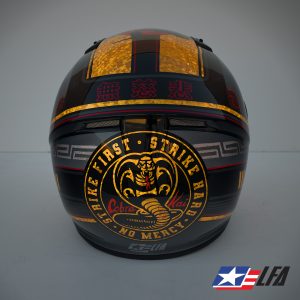 Cobra Kai Motorcycle Helmet Back