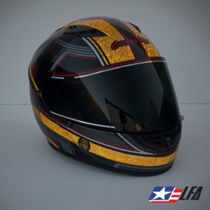 Cobra Kai Motorcycle Helmet Front Right