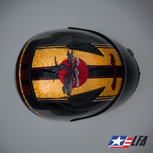 Cobra Kai Motorcycle Helmet Top