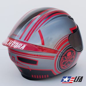 Hail Hydra Motorcycle Helmet Back Right