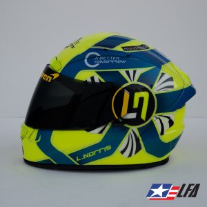 Lando Norris Replica Custom Painted Motorcycle Helmet Left