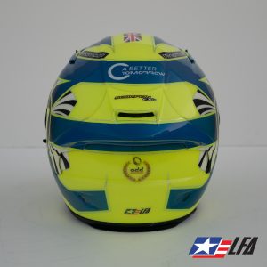 Lando Norris Replica Custom Painted Motorcycle Helmet Back