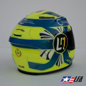 Lando Norris Replica Custom Painted Motorcycle Helmet Back Right