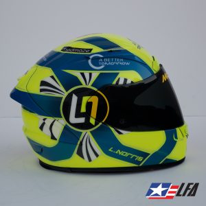 Lando Norris Replica Custom Painted Motorcycle Helmet Right