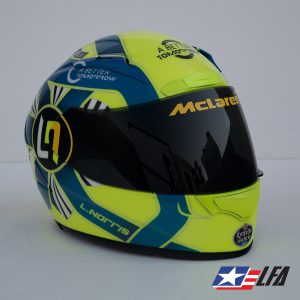 Lando Norris Replica Custom Painted Motorcycle Helmet Front Right