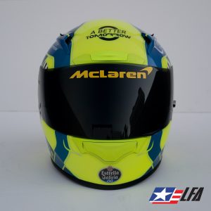 Lando Norris Replica Custom Painted Motorcycle Helmet Front