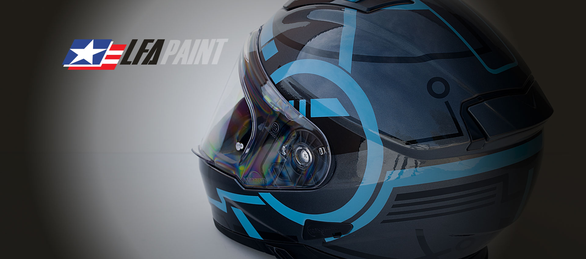 Tron Custom Painted Helmet