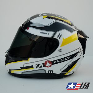 Macross Custom Painted Motorcycle Helmet Left