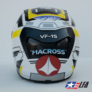 Macross Custom Painted Motorcycle Helmet Back