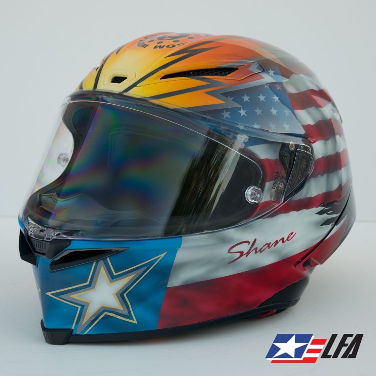 170 Mph Club Custom Painted Motorcycle Helmet Front Left