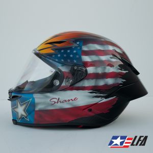 170 Mph Club Custom Painted Motorcycle Helmet Left