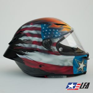 170 Mph Club Custom Painted Motorcycle Helmet Right