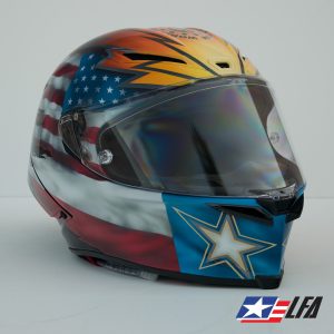 170 Mph Club Custom Painted Motorcycle Helmet Front Right