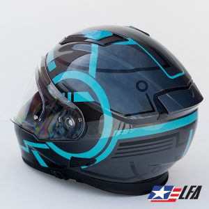 Tron 1.0 Motorcycle Helmet Back Left