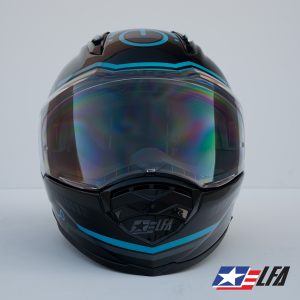 Tron 2.0 Custom Painted Motorcycle Helmet Front