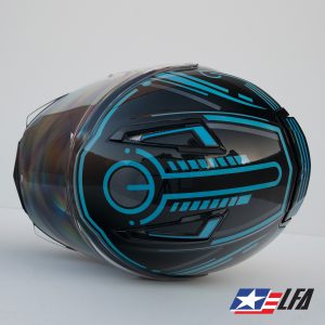 Tron 2.0 Custom Painted Motorcycle Helmet Top