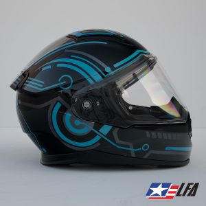 Tron 2.0 Custom Painted Motorcycle Helmet Right