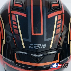 Tron 2.0 Custom Painted Motorcycle Helmet Detail 1