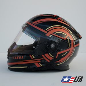 Tron 2.0 Custom Painted Motorcycle Helmet Left