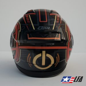 Tron 2.0 Custom Painted Motorcycle Helmet Back