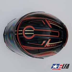 Tron 2.0 Custom Painted Motorcycle Helmet Top