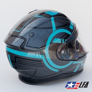 Tron 1.0 Motorcycle Helmet Back Right