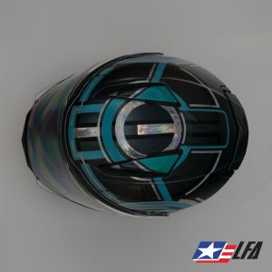 Tron 1.5 Custom Painted Motorcycle Helmet Top