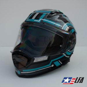 Tron 1.5 Custom Painted Motorcycle Helmet Front Left