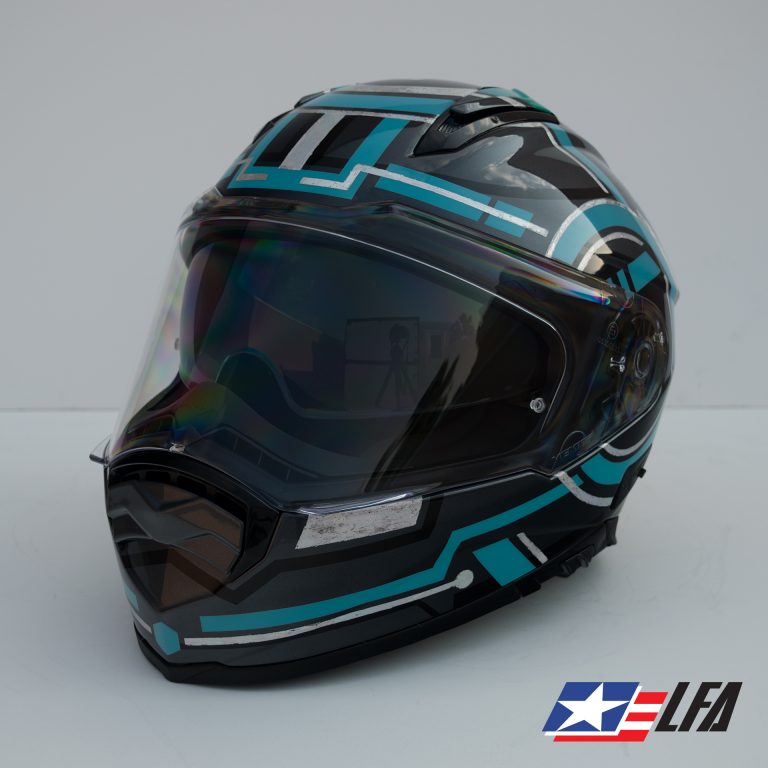 Tron 1.5 Custom Painted Motorcycle Helmet