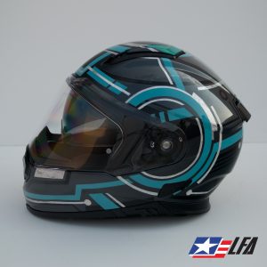 Tron 1.5 Custom Painted Motorcycle Helmet Left