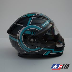 Tron 1.5 Custom Painted Motorcycle Helmet Right