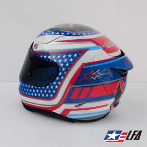 USA Patriot Custom Painted Helmet Back Left