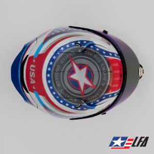 USA Patriot Custom Painted Helmet Top